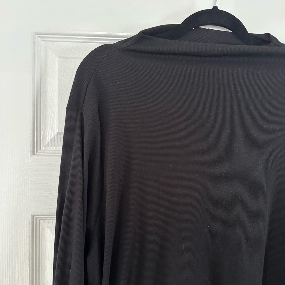 4X Black Ribbed Workout Top Old Navy